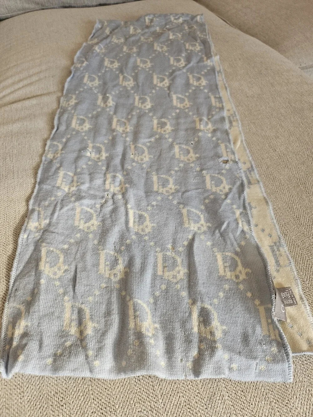Christian Dior Wool Scarf FLAWED